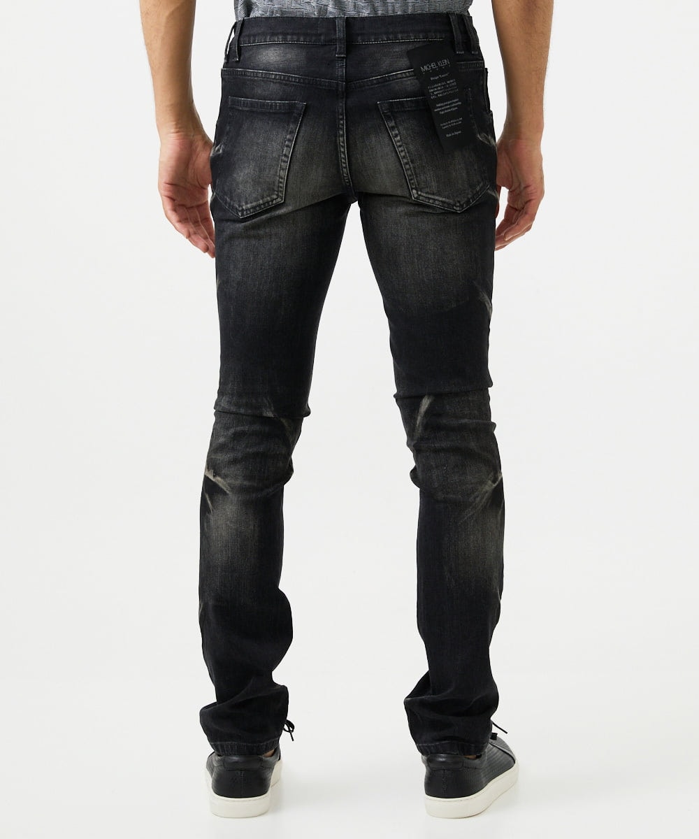 MNLAF21330 MICHEL KLEIN HOMME(ミッシェルクラン オム) 【2025年モデル】《日本製》ブラックオーシャンデニムパンツ ブラック