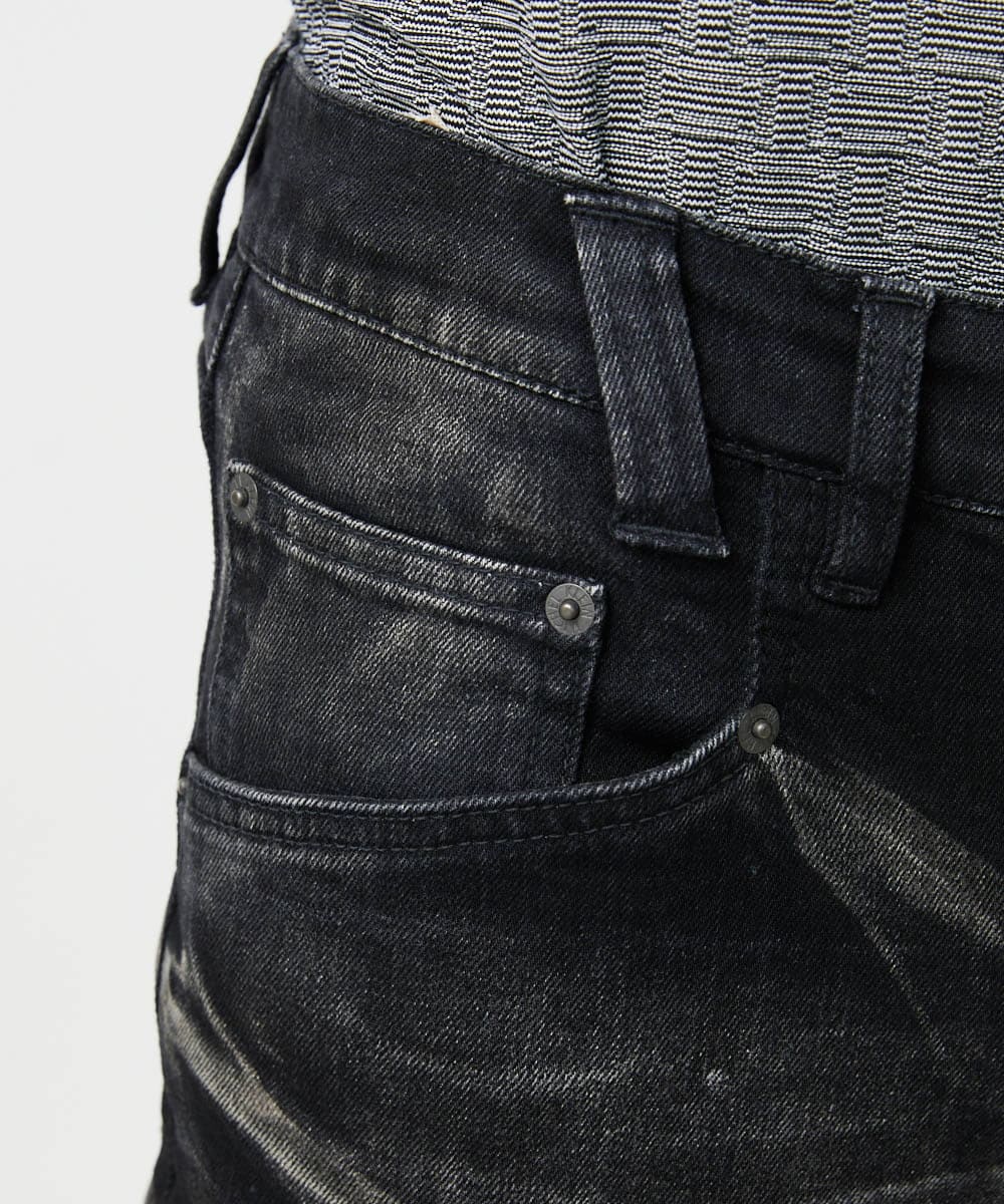 MNLAF21330 MICHEL KLEIN HOMME(ミッシェルクラン オム) 【2025年モデル】《日本製》ブラックオーシャンデニムパンツ ブラック