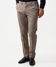 MNLAF53250 MICHEL KLEIN HOMME(ミッシェルクラン オム) 【セットアップ】ピンヘッド柄スラックスパンツ ブラウン