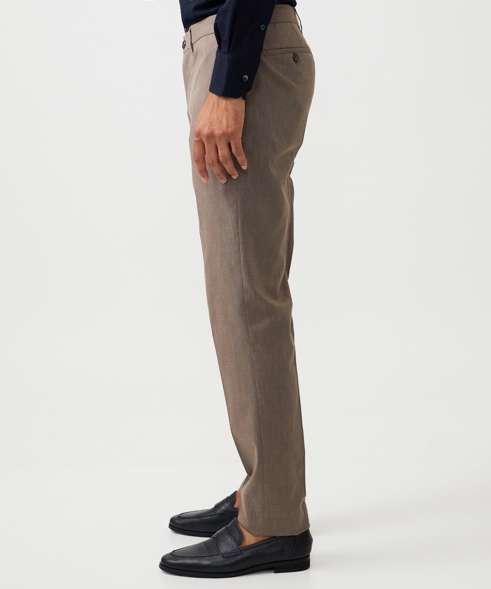 MNLAF53250 MICHEL KLEIN HOMME(ミッシェルクラン オム) 【セットアップ】ピンヘッド柄スラックスパンツ ブラウン