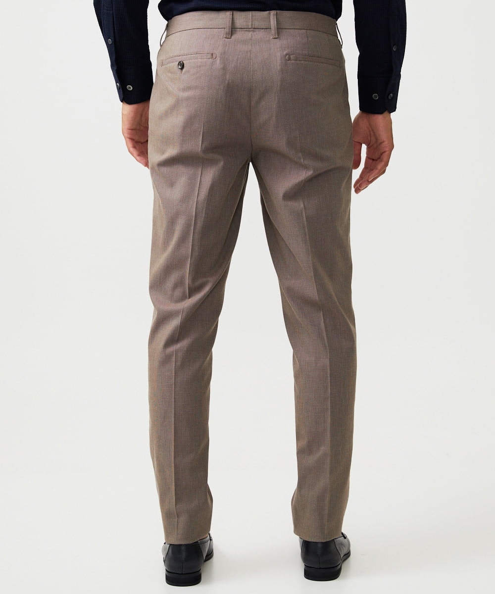 MNLAF53250 MICHEL KLEIN HOMME(ミッシェルクラン オム) 【セットアップ】ピンヘッド柄スラックスパンツ ブラウン