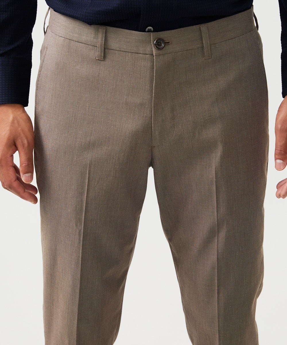 MNLAF53250 MICHEL KLEIN HOMME(ミッシェルクラン オム) 【セットアップ】ピンヘッド柄スラックスパンツ ブラウン