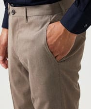 MNLAF53250 MICHEL KLEIN HOMME(ミッシェルクラン オム) 【セットアップ】ピンヘッド柄スラックスパンツ ブラウン