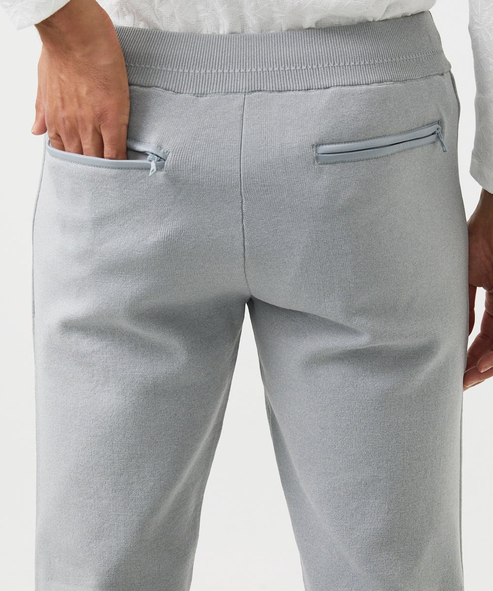 MNLAF54200 MICHEL KLEIN HOMME(ミッシェルクラン オム) 【セットアップ】ニットジョガーパンツ ライトグレー
