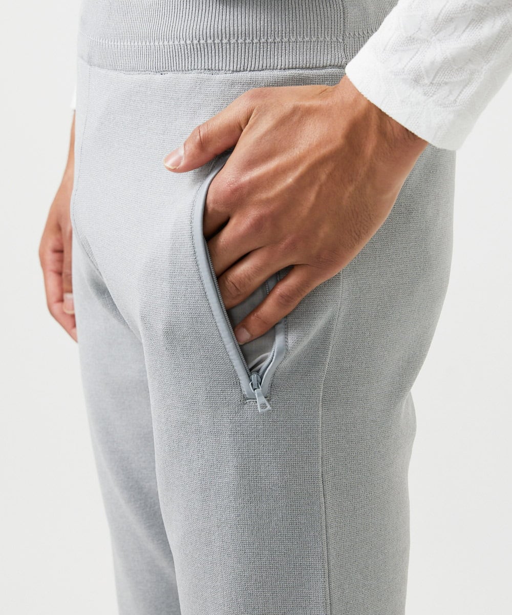 MNLAF54200 MICHEL KLEIN HOMME(ミッシェルクラン オム) 【セットアップ】ニットジョガーパンツ ライトグレー