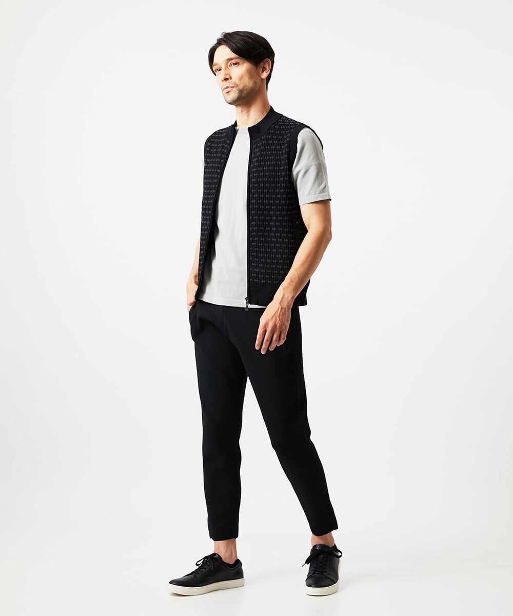 MNLAF54200 MICHEL KLEIN HOMME(ミッシェルクラン オム) 【セットアップ】ニットジョガーパンツ ブラック
