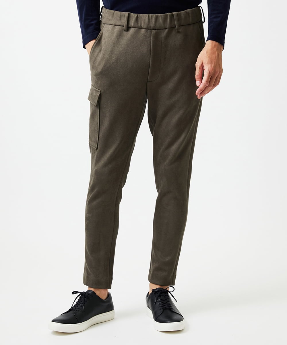 MNLAF64230 MICHEL KLEIN HOMME(ミッシェルクラン オム) 【セットアップ】スエード調スウェットパンツ カーキ