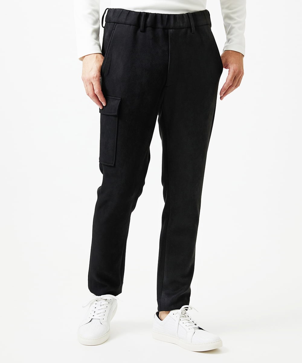 MNLAF64230 MICHEL KLEIN HOMME(ミッシェルクラン オム) 【セットアップ】スエード調スウェットパンツ ブラック