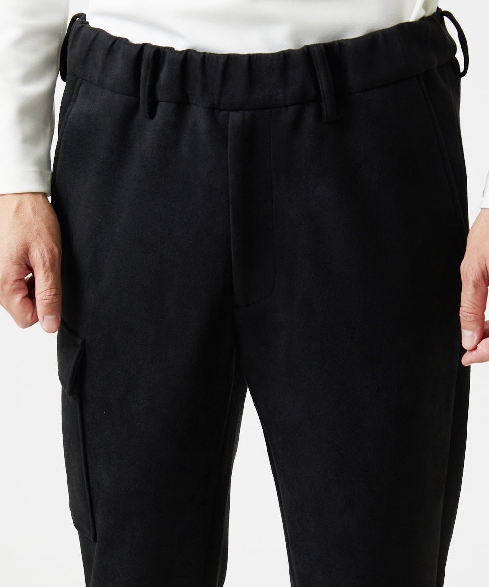 MNLAF64230 MICHEL KLEIN HOMME(ミッシェルクラン オム) 【セットアップ】スエード調スウェットパンツ ブラック