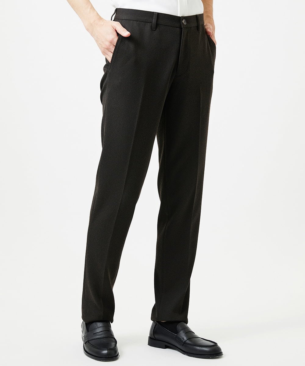 MNLAG02230 MICHEL KLEIN HOMME(ミッシェルクラン オム) 【セットアップ】ハイブリッドジャージスラックスパンツ ブラウン