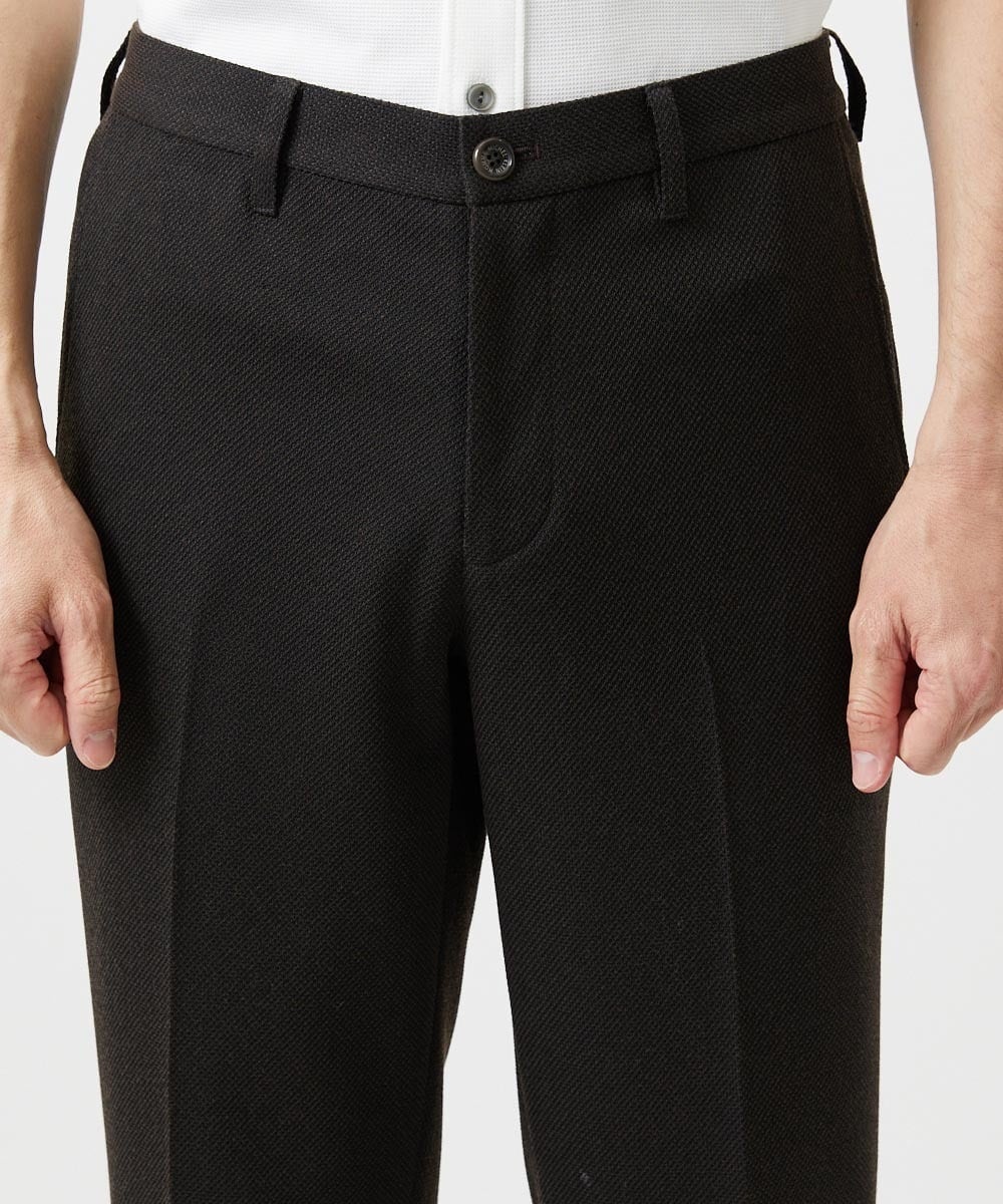 MNLAG02230 MICHEL KLEIN HOMME(ミッシェルクラン オム) 【セットアップ】ハイブリッドジャージスラックスパンツ ブラウン