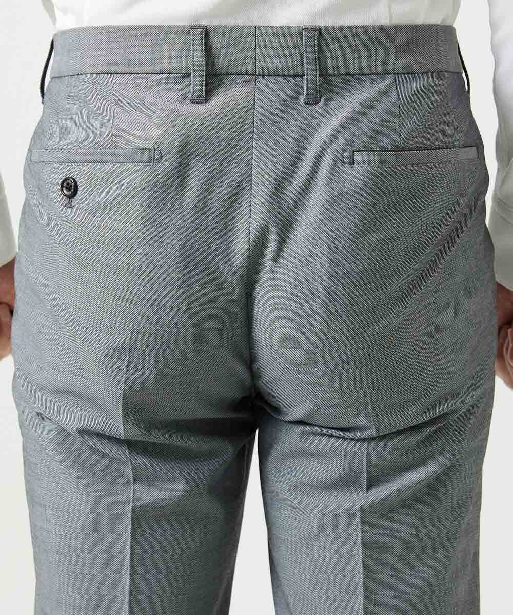 MNLAG03230 MICHEL KLEIN HOMME(ミッシェルクラン オム) 【セットアップ】オックスストレッチスラックスパンツ グレー