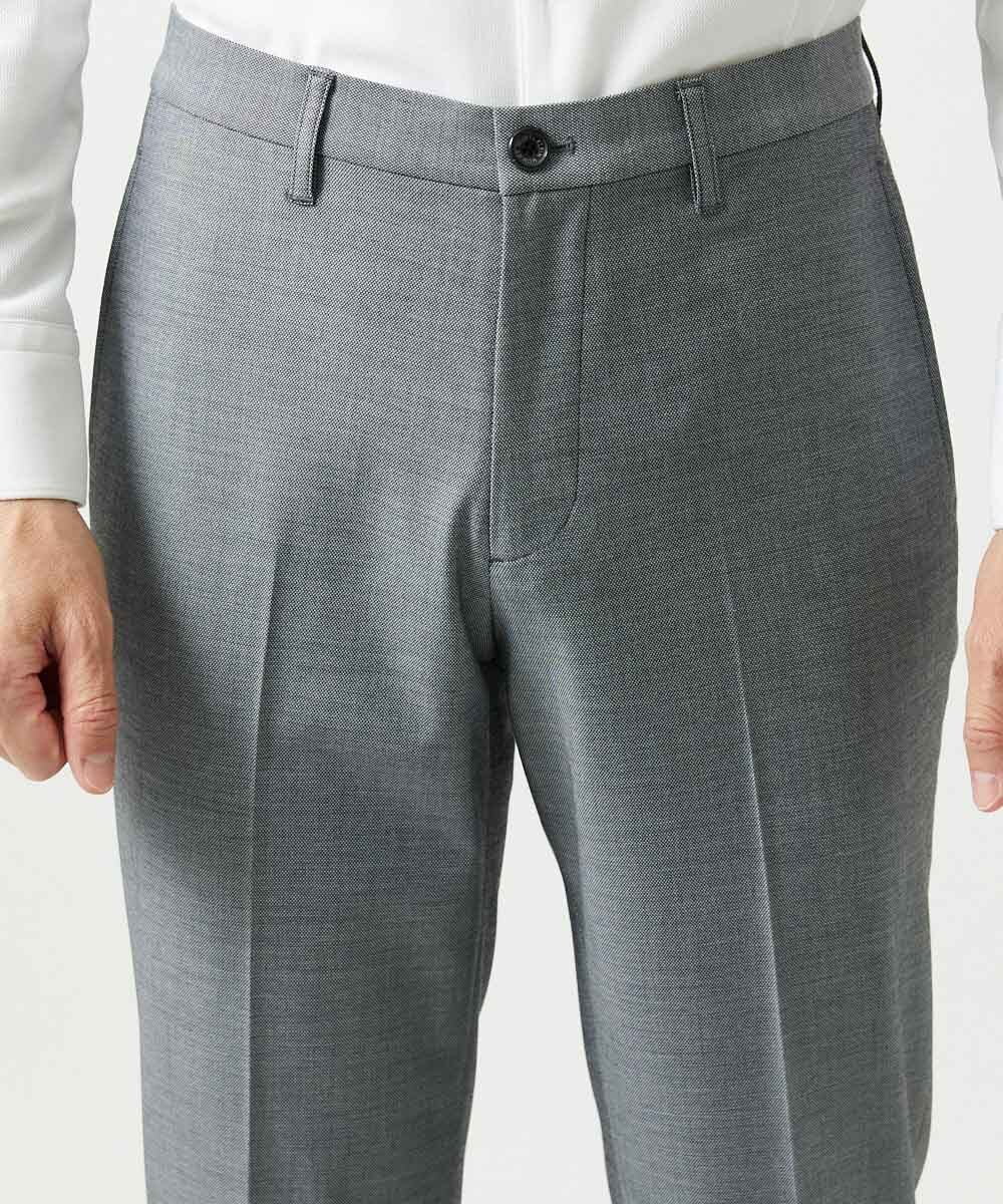 MNLAG03230 MICHEL KLEIN HOMME(ミッシェルクラン オム) 【セットアップ】オックスストレッチスラックスパンツ グレー