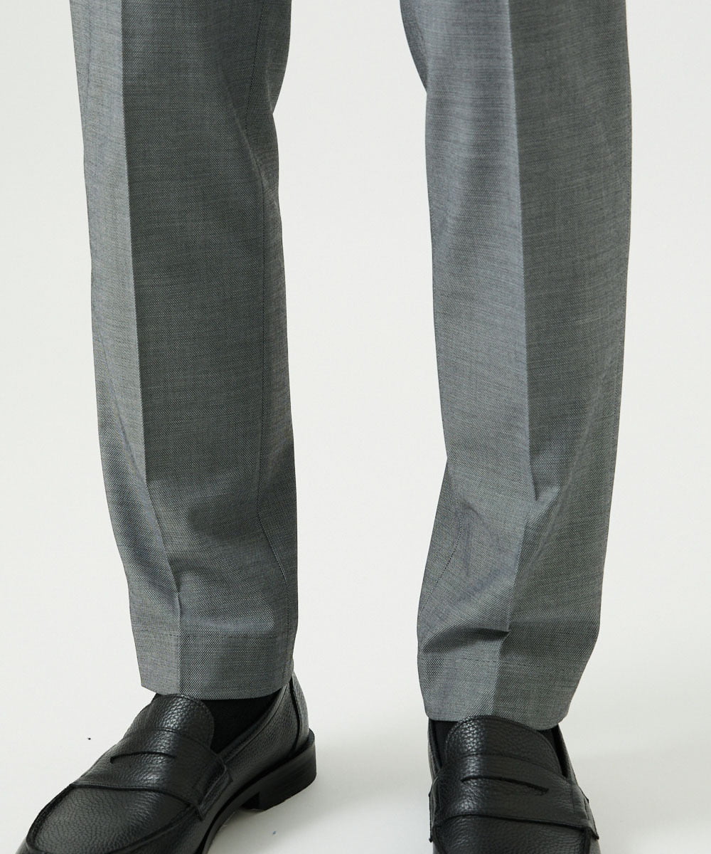 MNLAG03230 MICHEL KLEIN HOMME(ミッシェルクラン オム) 【セットアップ】オックスストレッチスラックスパンツ グレー