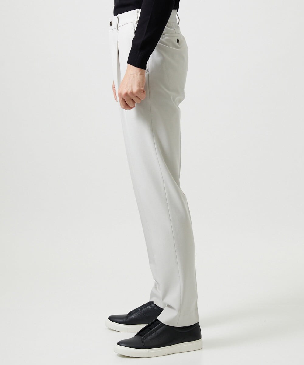 MNLAG52250 MICHEL KLEIN HOMME(ミッシェルクラン オム) 裏起毛2WAYストレッチスラックスパンツ アイボリー