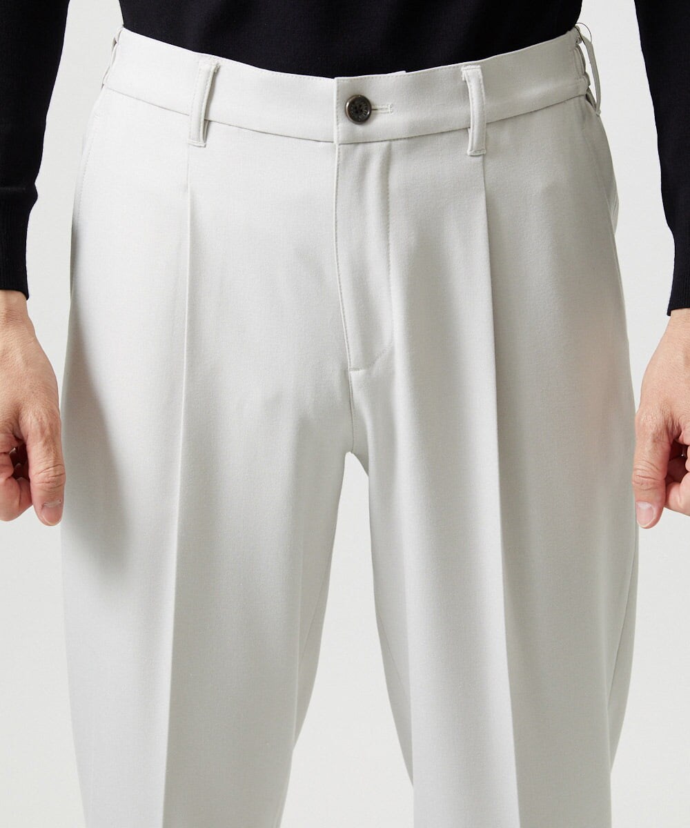 MNLAG52250 MICHEL KLEIN HOMME(ミッシェルクラン オム) 裏起毛2WAYストレッチスラックスパンツ アイボリー