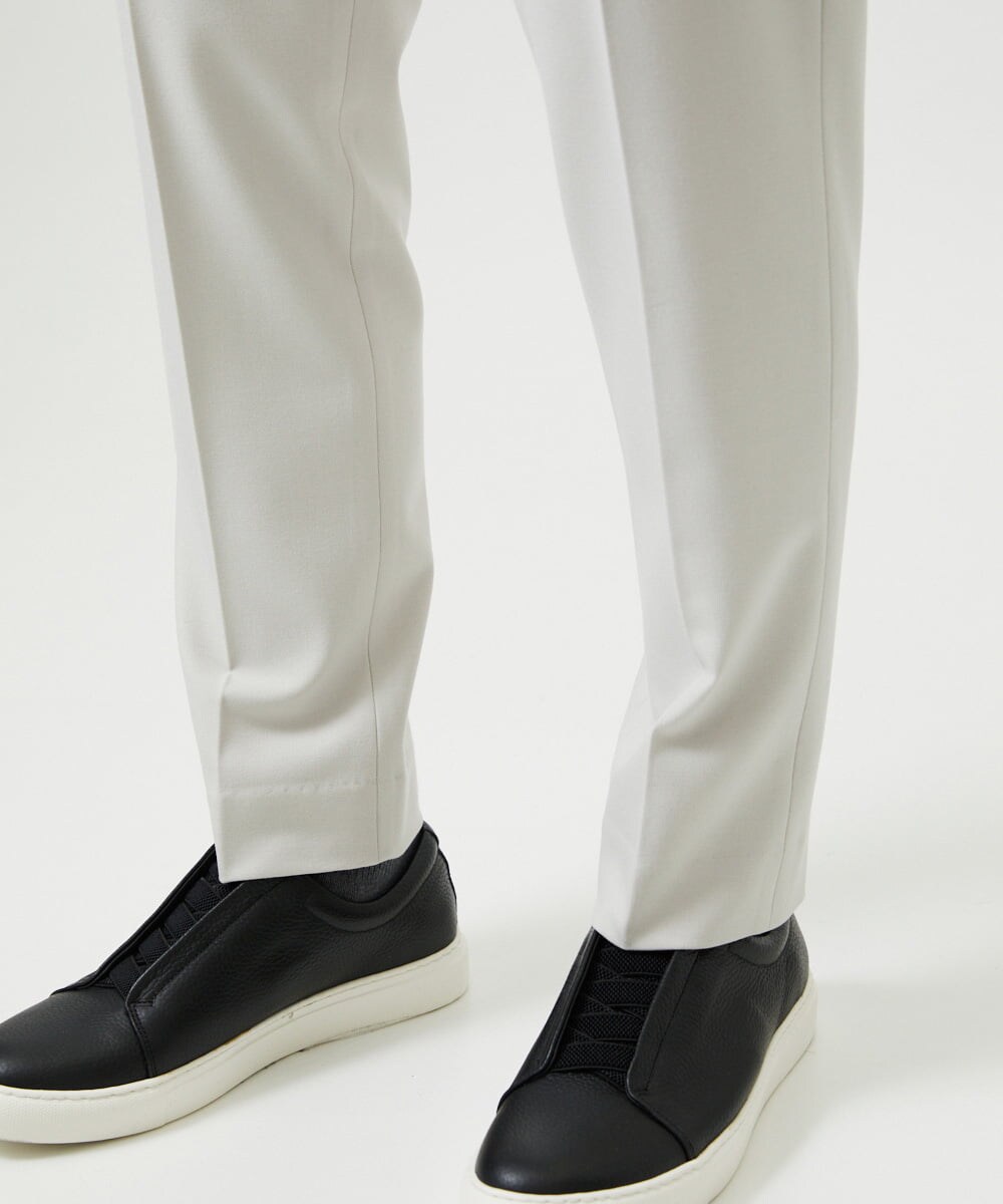 MNLAG52250 MICHEL KLEIN HOMME(ミッシェルクラン オム) 裏起毛2WAYストレッチスラックスパンツ アイボリー
