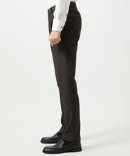 MNLAI53270 MICHEL KLEIN HOMME(ミッシェルクラン オム) ストライプ柄ウールコットンスラックスパンツ ブラウン