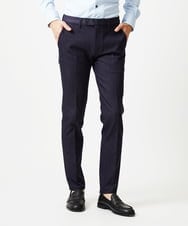 MNLAI55210 MICHEL KLEIN HOMME(ミッシェルクラン オム) 【撥水】プレビアシャンブレースラックスパンツ ネイビー