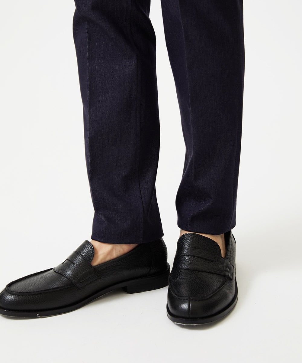MNLAI55210 MICHEL KLEIN HOMME(ミッシェルクラン オム) 【撥水】プレビアシャンブレースラックスパンツ ネイビー