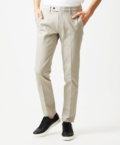MNLAI55210 MICHEL KLEIN HOMME 【撥水】プレビアシャンブレースラックスパンツ