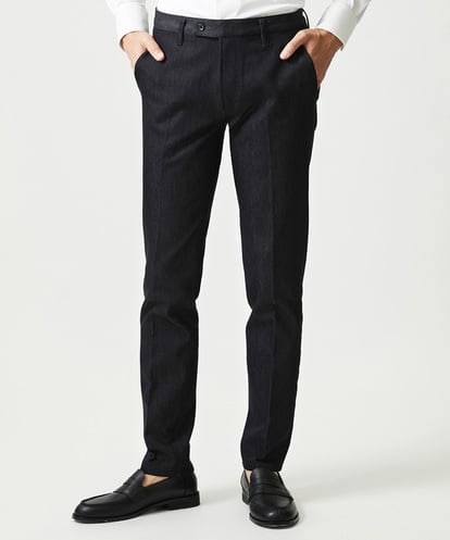 MNLAI55210 MICHEL KLEIN HOMME 【撥水】プレビアシャンブレースラックスパンツ