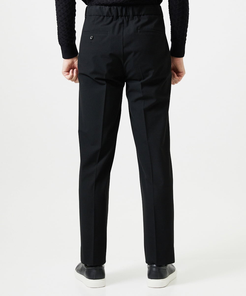 MNLAI59250 MICHEL KLEIN HOMME(ミッシェルクラン オム) ウール調ジャージワイドスラックスパンツ ブラック