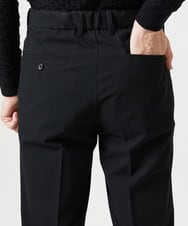 MNLAI59250 MICHEL KLEIN HOMME(ミッシェルクラン オム) ウール調ジャージワイドスラックスパンツ ブラック