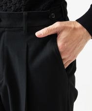 MNLAI59250 MICHEL KLEIN HOMME(ミッシェルクラン オム) ウール調ジャージワイドスラックスパンツ ブラック