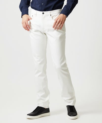 MNLAI61230 MICHEL KLEIN HOMME 【撥水】プレビアヘリンボン5ポケットパンツ