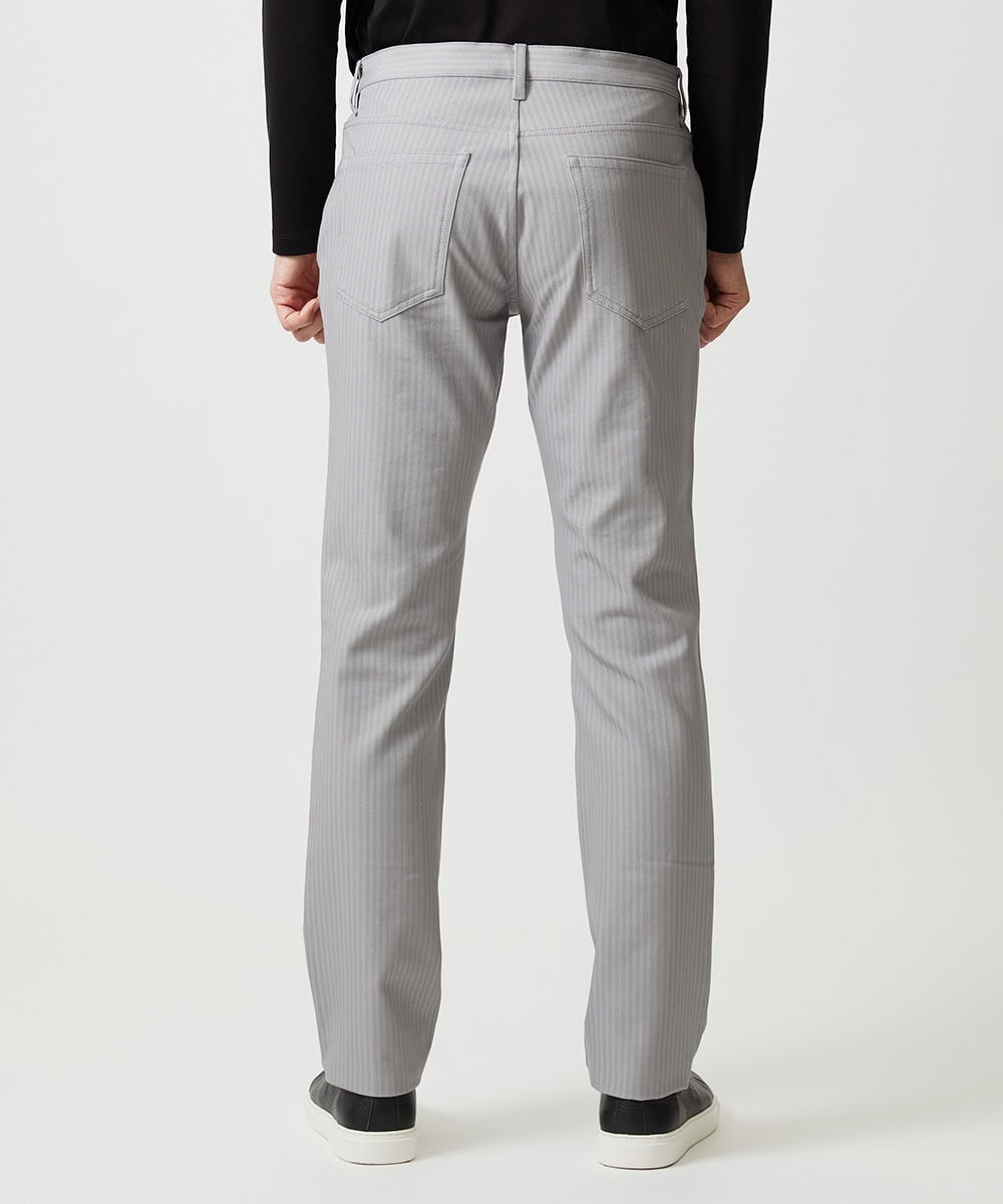 MNLAI61230 MICHEL KLEIN HOMME(ミッシェルクラン オム) 【撥水】プレビアヘリンボン5ポケットパンツ ライトグレー