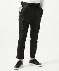 MNLAI64250 MICHEL KLEIN HOMME(ミッシェルクラン オム) 【セットアップ】スエードリラックスカーゴパンツ ブラック
