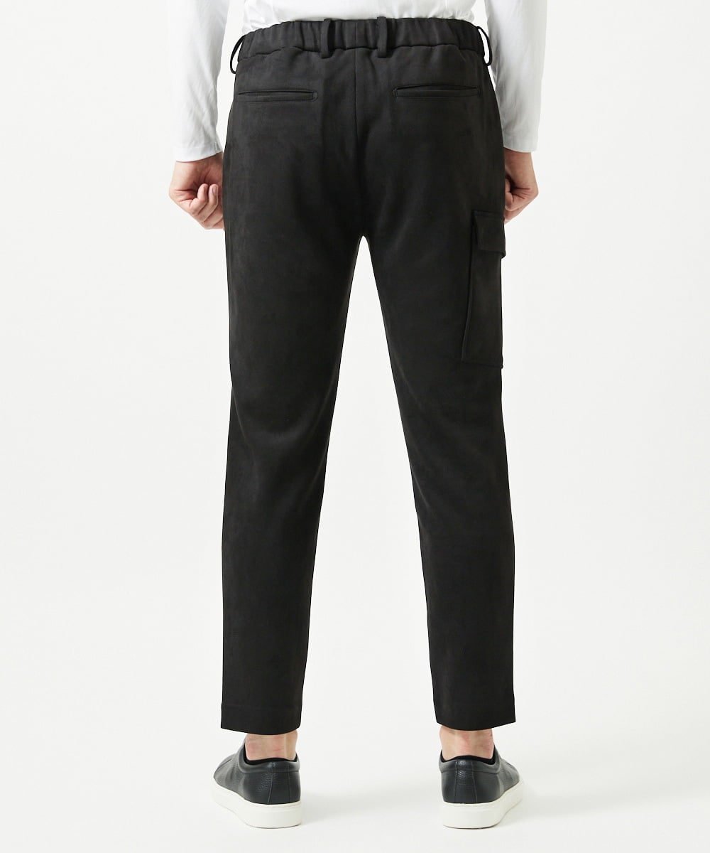 MNLAI64250 MICHEL KLEIN HOMME(ミッシェルクラン オム) 【セットアップ】スエードリラックスカーゴパンツ ブラック