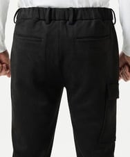 MNLAI64250 MICHEL KLEIN HOMME(ミッシェルクラン オム) 【セットアップ】スエードリラックスカーゴパンツ ブラック