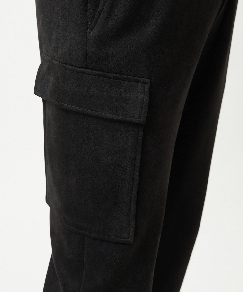 MNLAI64250 MICHEL KLEIN HOMME(ミッシェルクラン オム) 【セットアップ】スエードリラックスカーゴパンツ ブラック