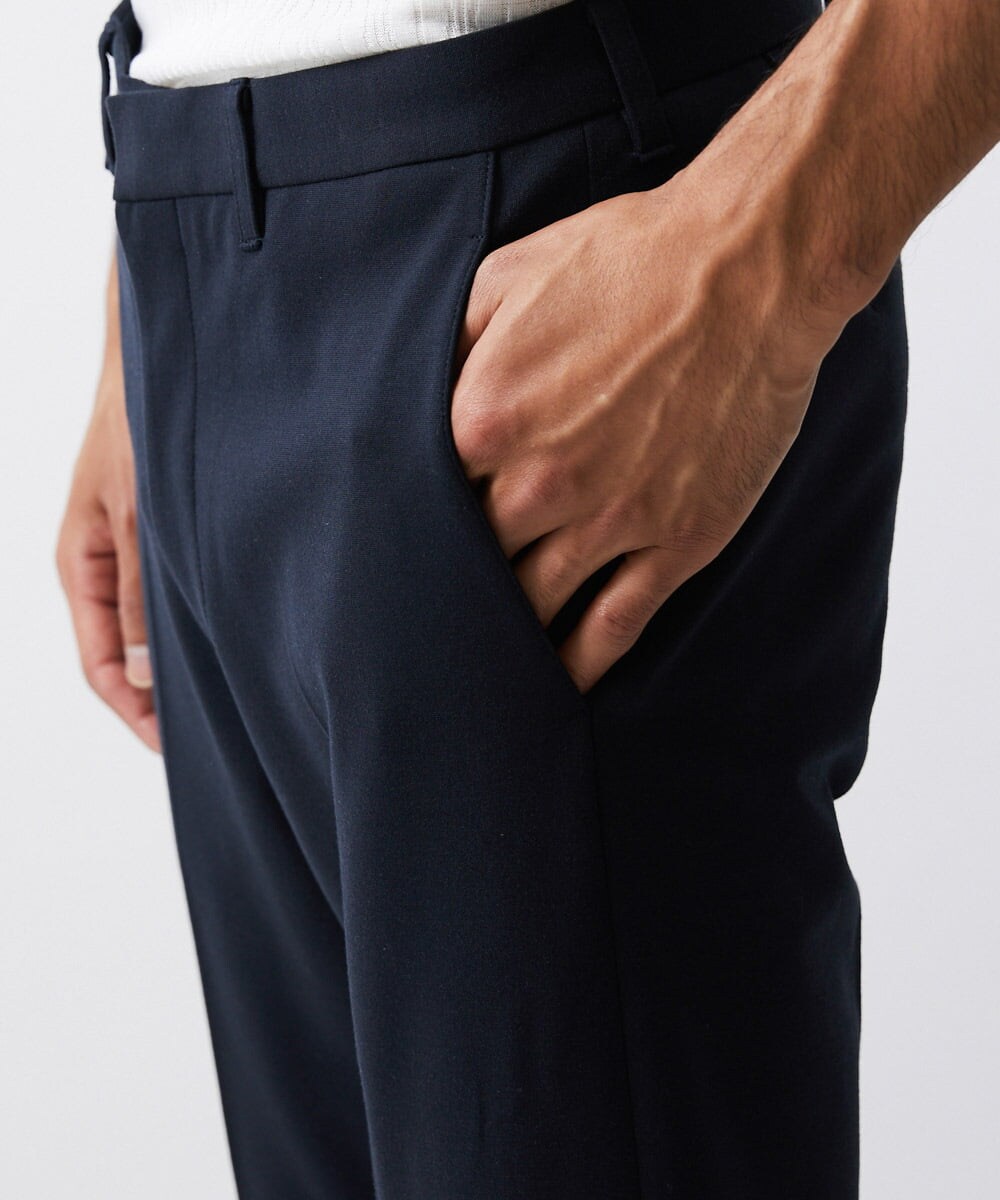 MNLAV08190 MICHEL KLEIN HOMME(ミッシェルクラン オム) ストレッチスラックスパンツ ネイビー(57)
