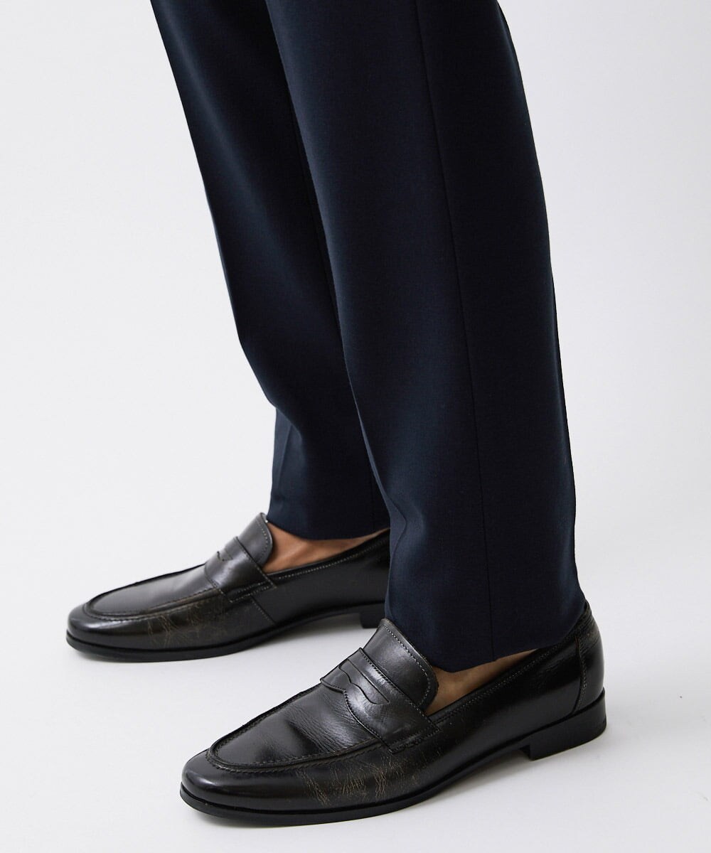 MNLAV08190 MICHEL KLEIN HOMME(ミッシェルクラン オム) ストレッチスラックスパンツ ネイビー(57)