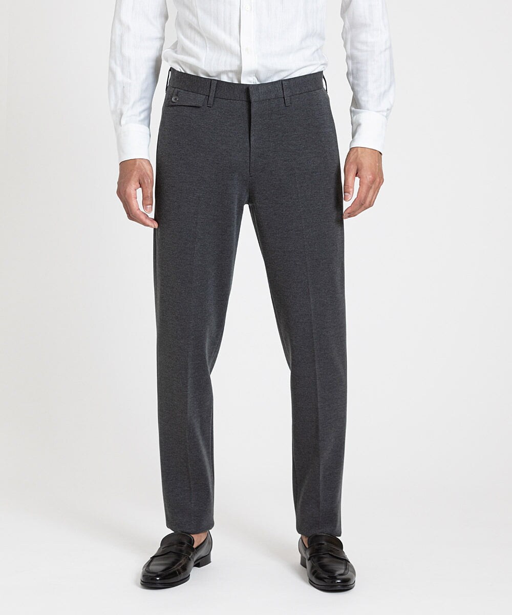 MNLAV08190 MICHEL KLEIN HOMME(ミッシェルクラン オム) ストレッチスラックスパンツ ダークグレー(93)