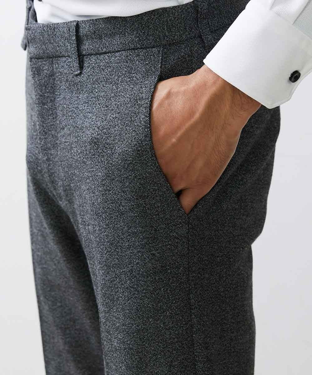 MNLAV09190 MICHEL KLEIN HOMME(ミッシェルクラン オム) ウォームスラックスパンツ グレー(92)