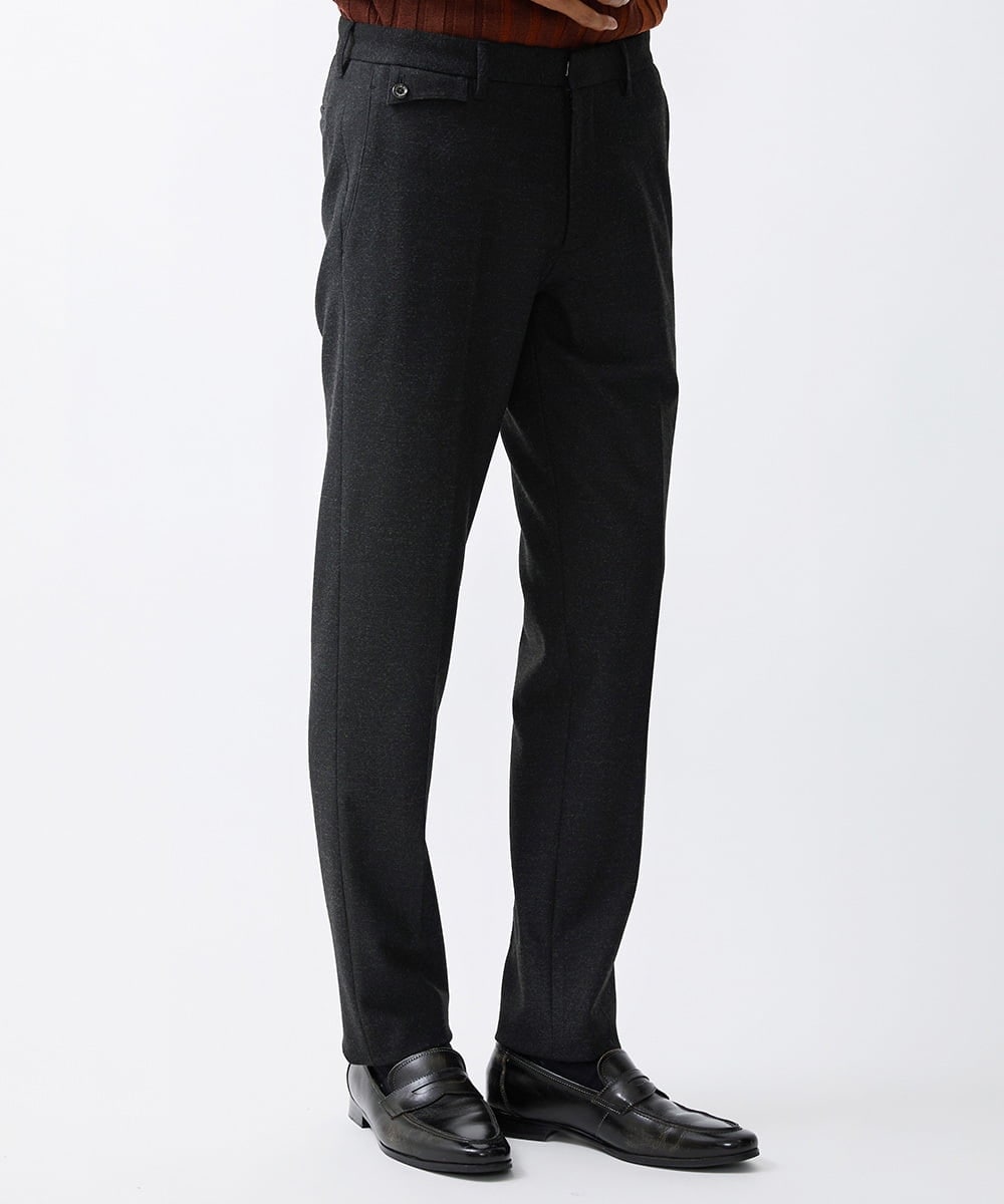 MNLAV09190 MICHEL KLEIN HOMME(ミッシェルクラン オム) ウォームスラックスパンツ ブラック(94)