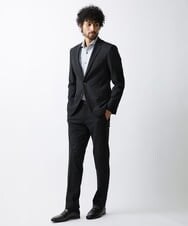 MNLAV09190 MICHEL KLEIN HOMME(ミッシェルクラン オム) ウォームスラックスパンツ ブラック(94)