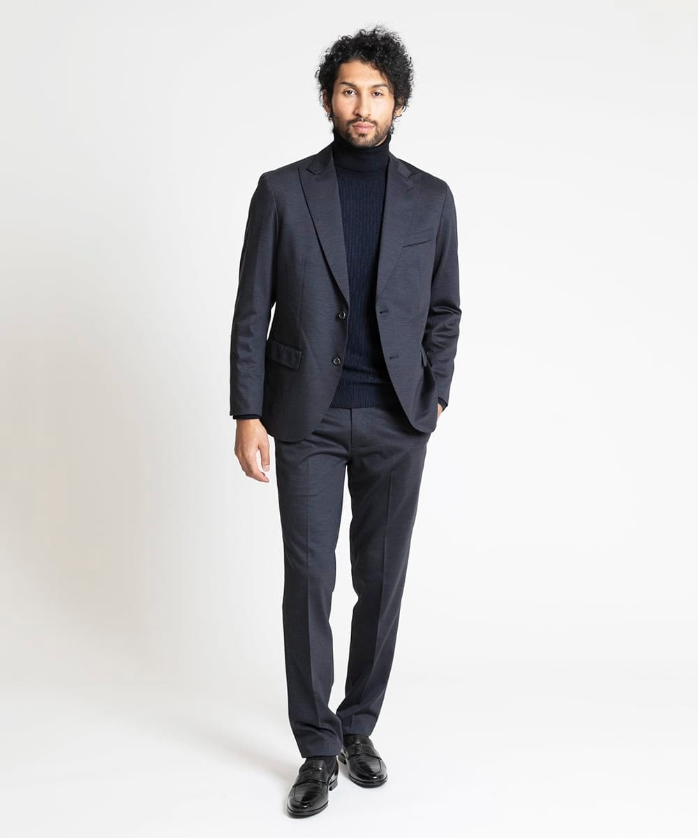 MNLAV16210 MICHEL KLEIN HOMME(ミッシェルクラン オム) ジャージスラックスパンツ ネイビー(57)