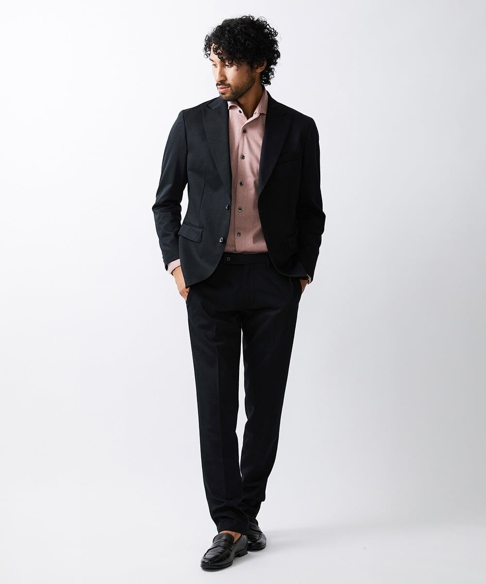 MNLAV16210 MICHEL KLEIN HOMME(ミッシェルクラン オム) ジャージスラックスパンツ ブラック(94)