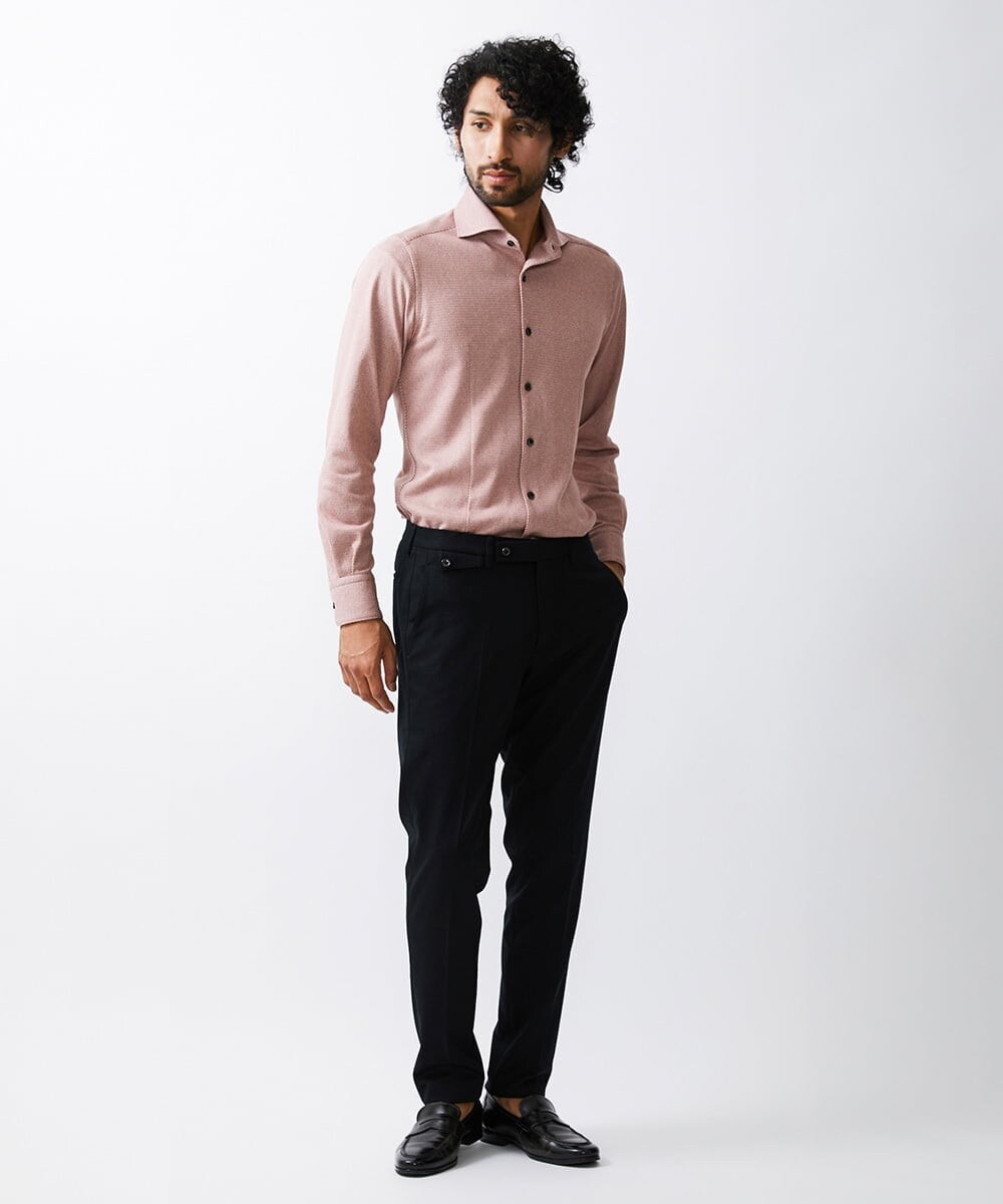 MNLAV16210 MICHEL KLEIN HOMME(ミッシェルクラン オム) ジャージスラックスパンツ ブラック(94)