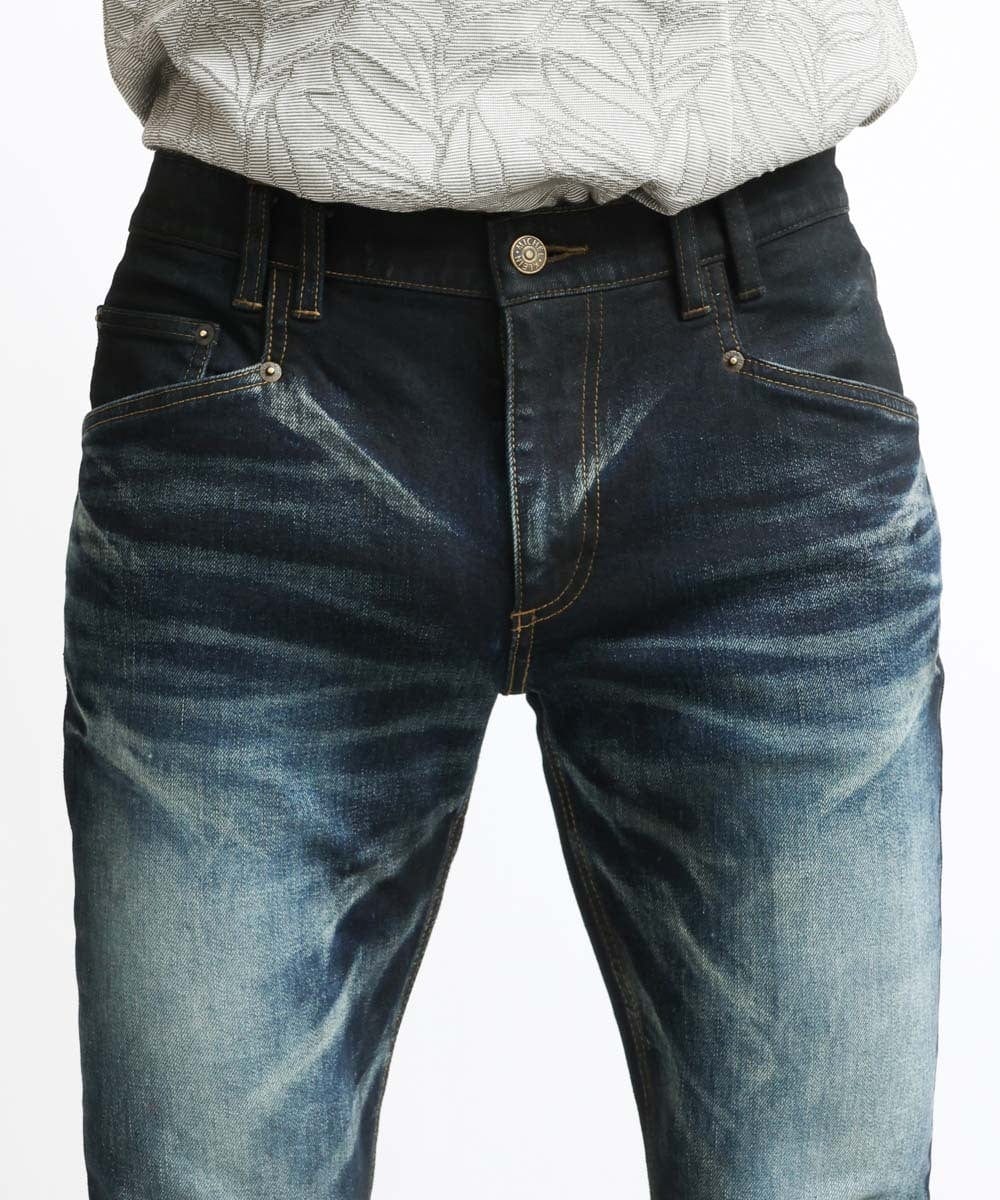 MNLAV29330 MICHEL KLEIN HOMME(ミッシェルクラン オム) 《日本製》ブラックオーシャンデニムパンツ ネイビー