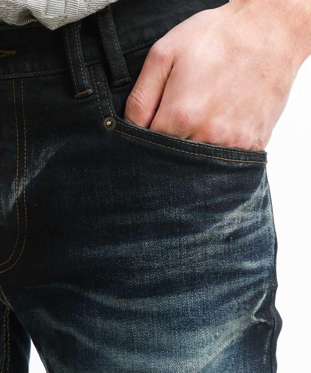 MNLAV29330 MICHEL KLEIN HOMME(ミッシェルクラン オム) 《日本製》ブラックオーシャンデニムパンツ ネイビー