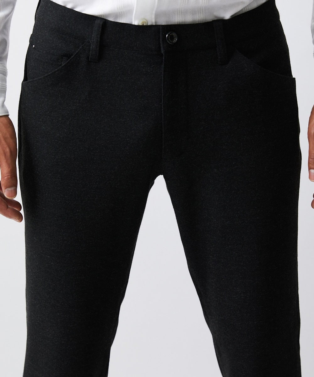 MNLAV34180 MICHEL KLEIN HOMME(ミッシェルクラン オム) 5ポケットウォームパンツ ブラック