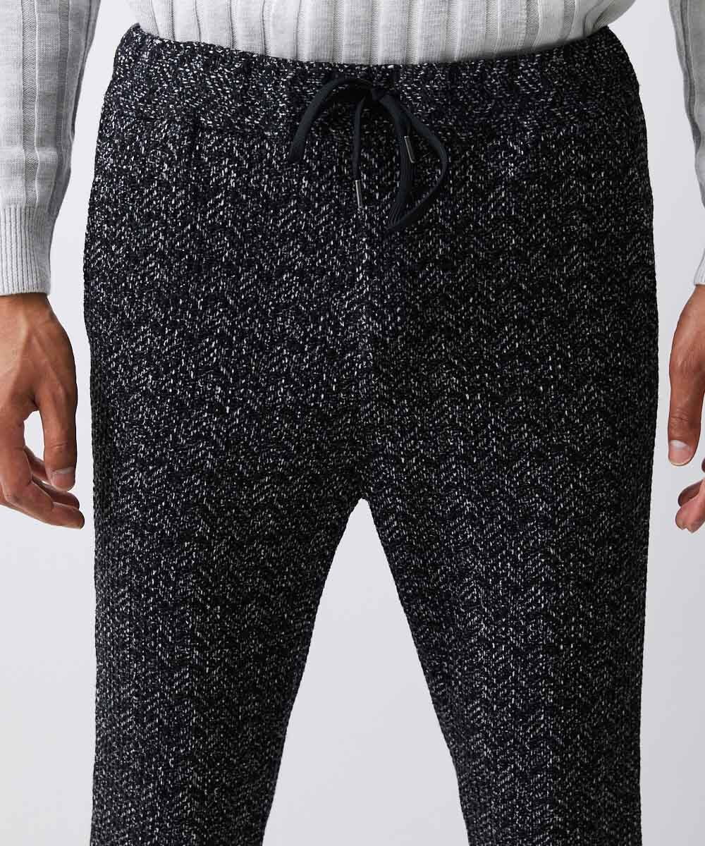 MNLAV47190 MICHEL KLEIN HOMME(ミッシェルクラン オム) フリースリラックスパンツ ブラック(94)