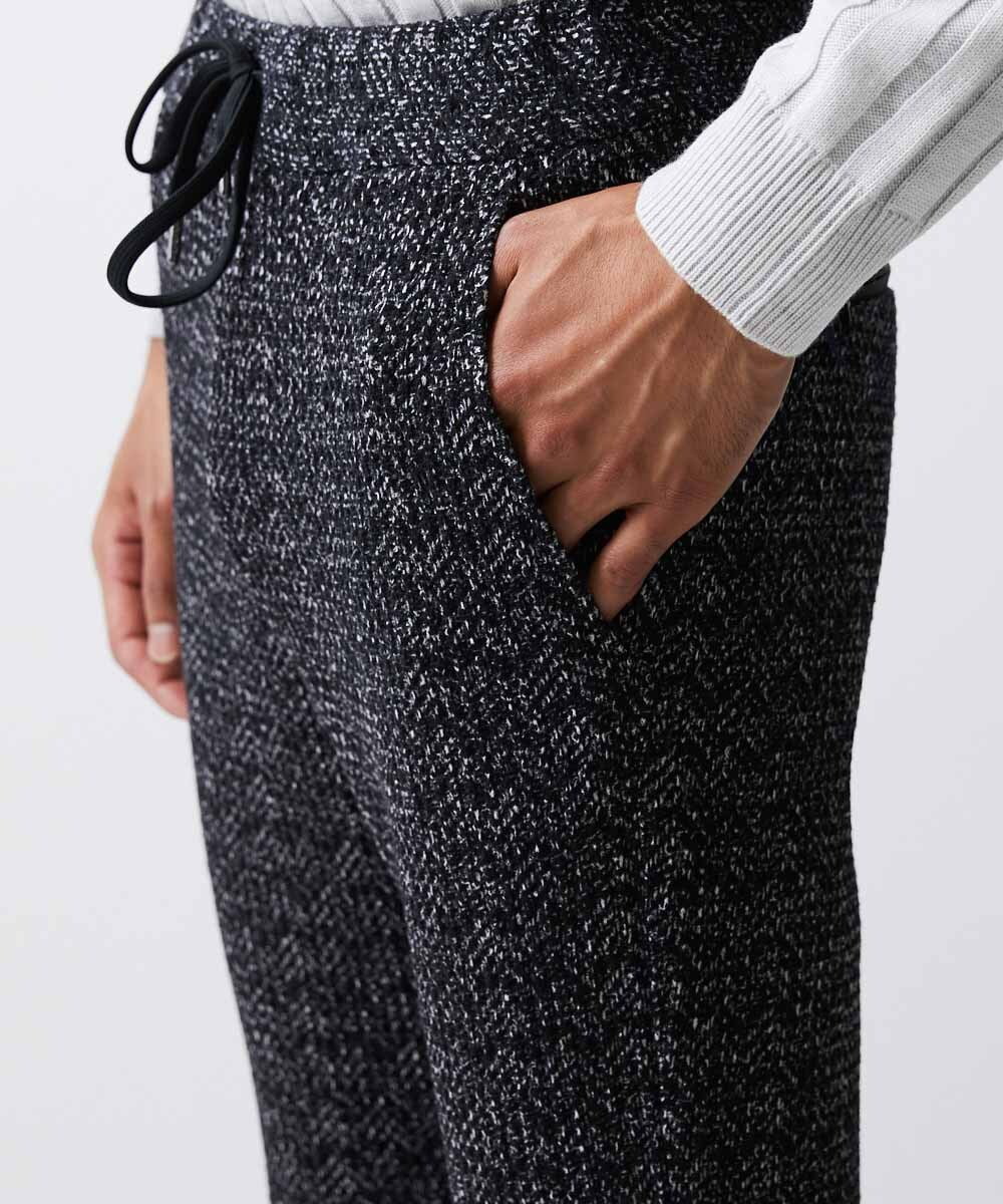 MNLAV47190 MICHEL KLEIN HOMME(ミッシェルクラン オム) フリースリラックスパンツ ブラック(94)