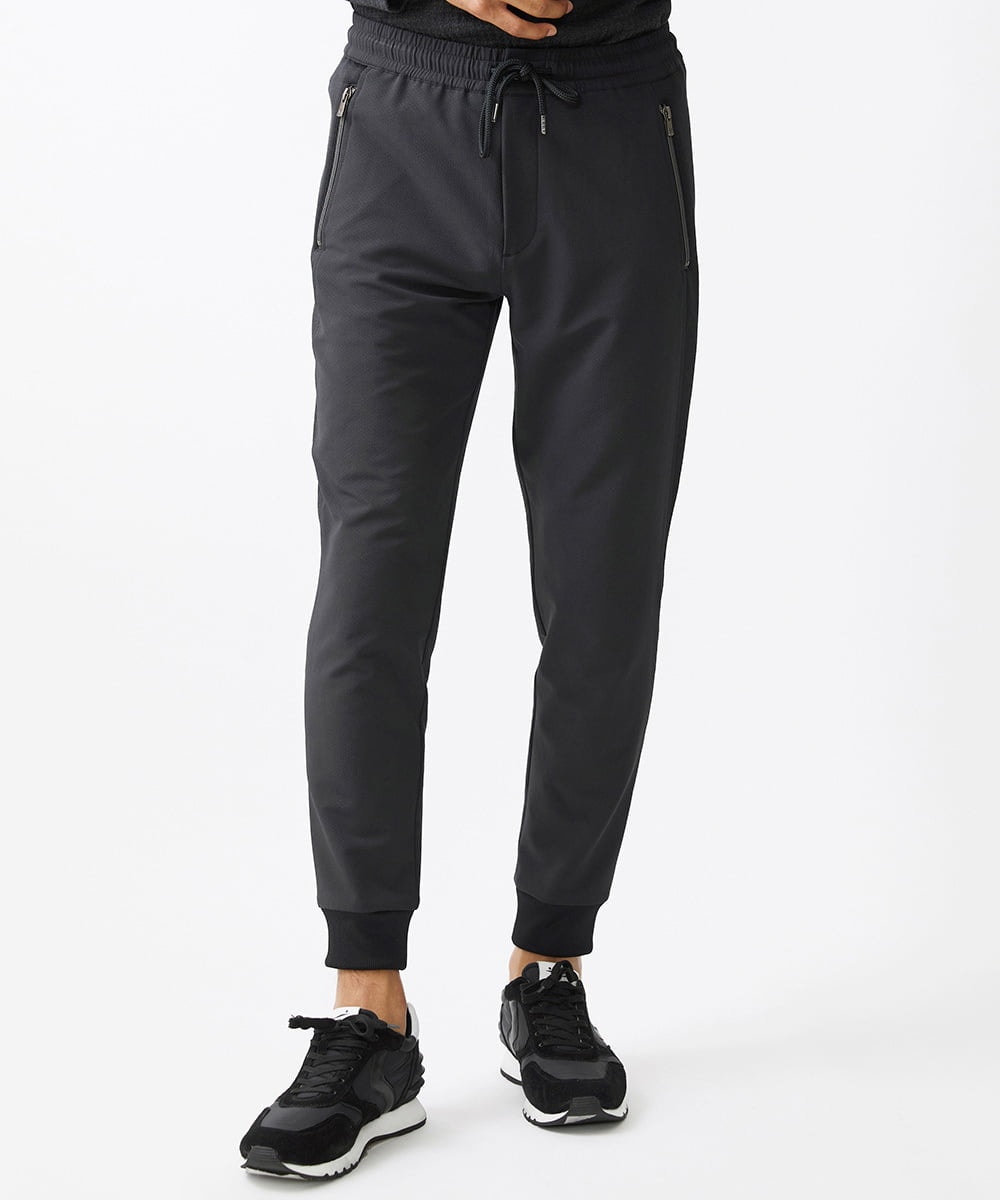 MNLAV54290 MICHEL KLEIN HOMME(ミッシェルクラン オム) ゴム入りリラックスパンツ ブラック